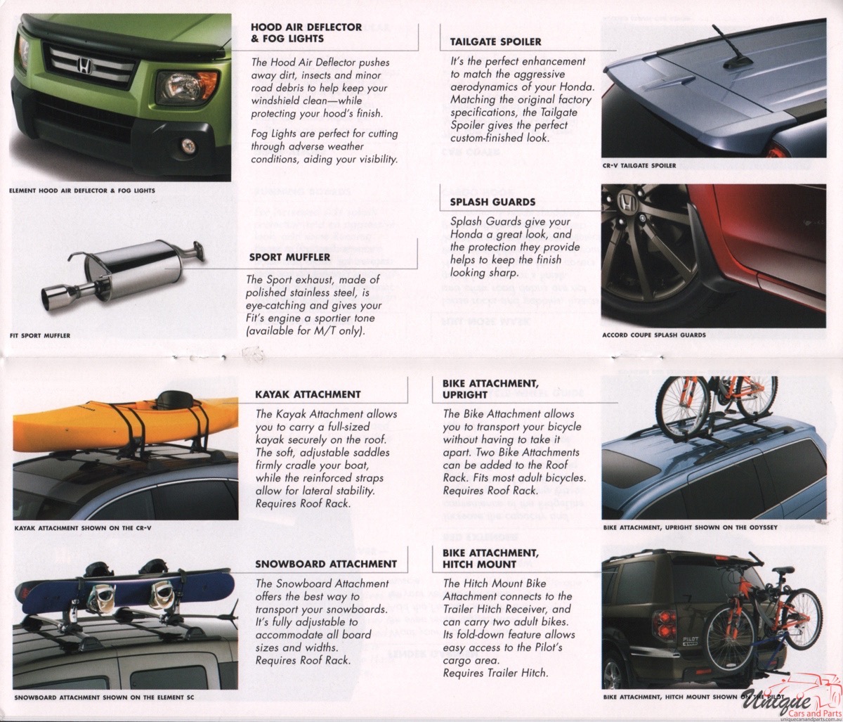 2008 Honda Accessories Brochure Page 2